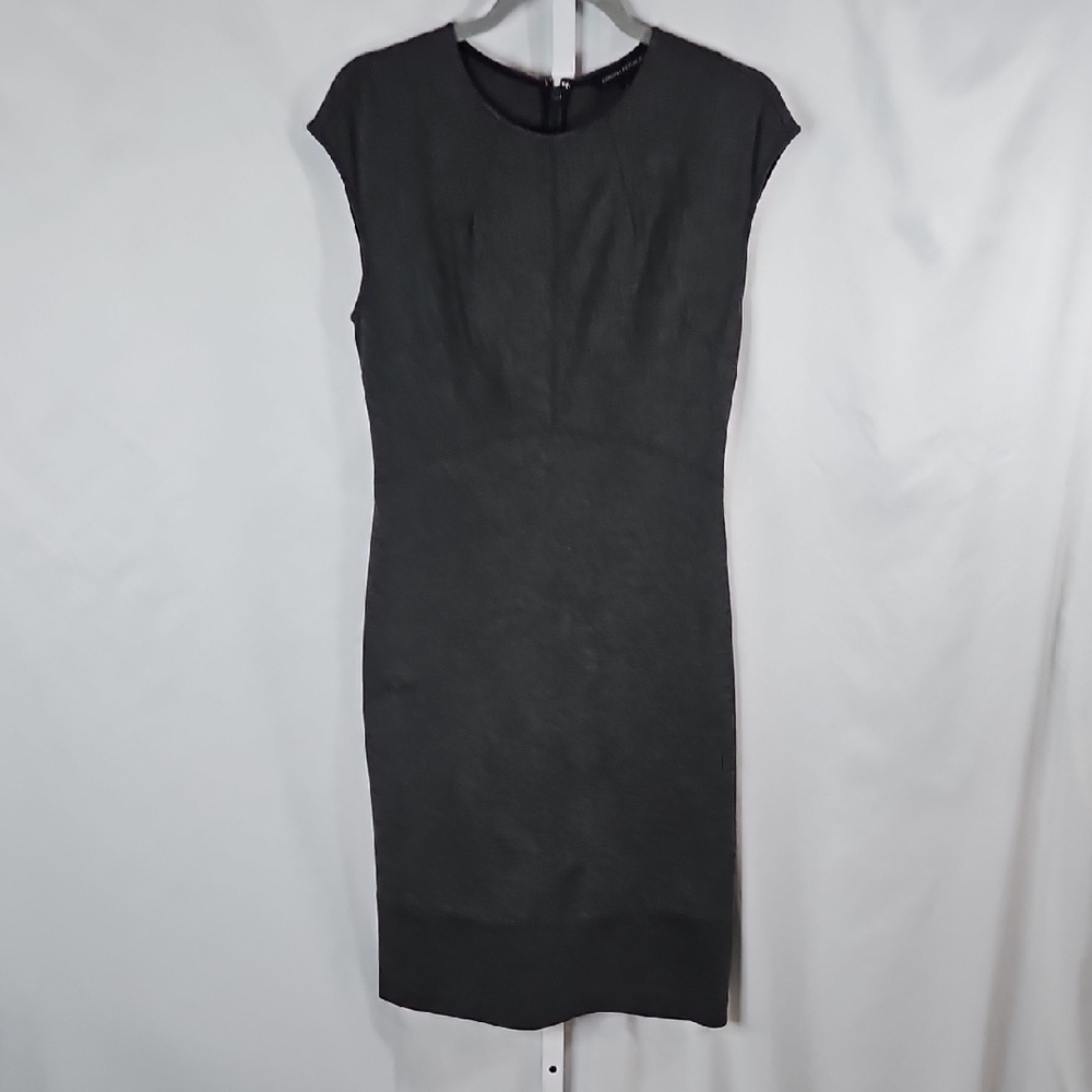 Banana Republic Bodycon Heather  Gray Midi Dress Size 6